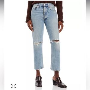 AGOLDE Riley High Rise Straight Leg Jeans in Escalate